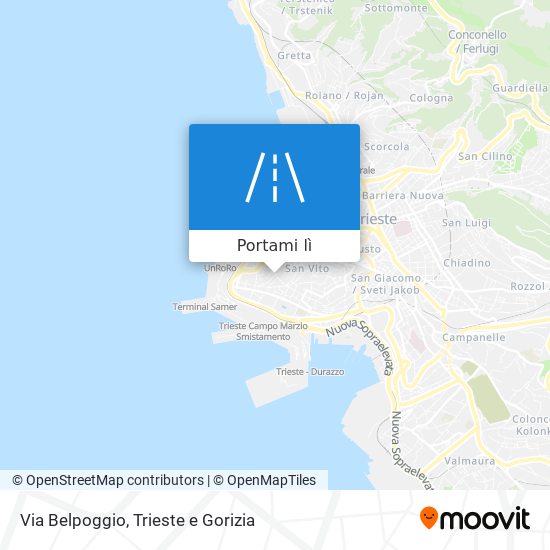 Mappa Via Belpoggio