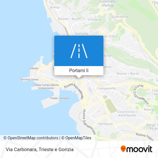 Mappa Via Carbonara