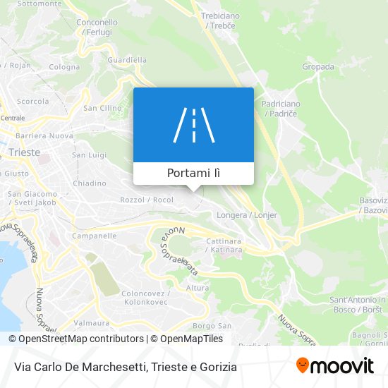 Mappa Via Carlo De Marchesetti