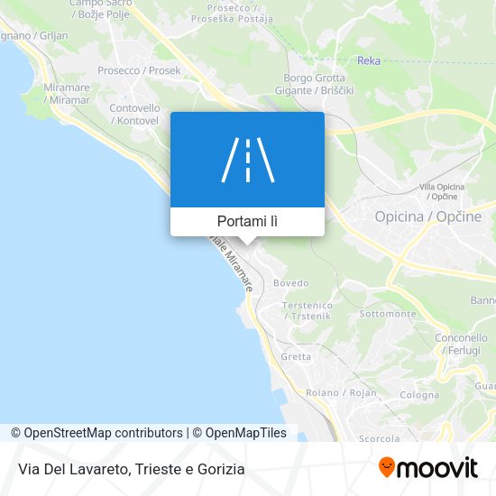 Mappa Via Del Lavareto