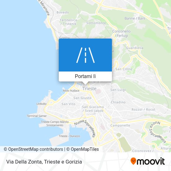 Mappa Via Della Zonta