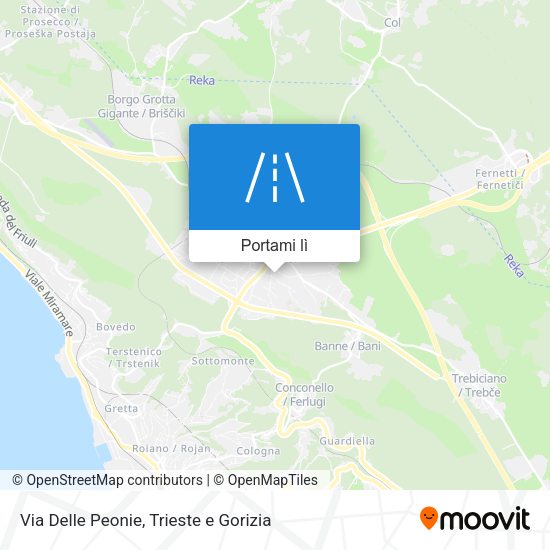 Mappa Via Delle Peonie