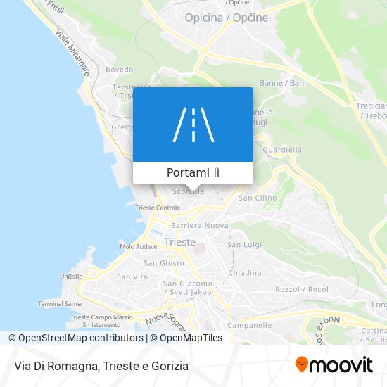 Mappa Via Di Romagna