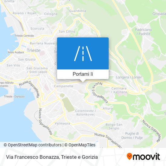 Mappa Via Francesco Bonazza
