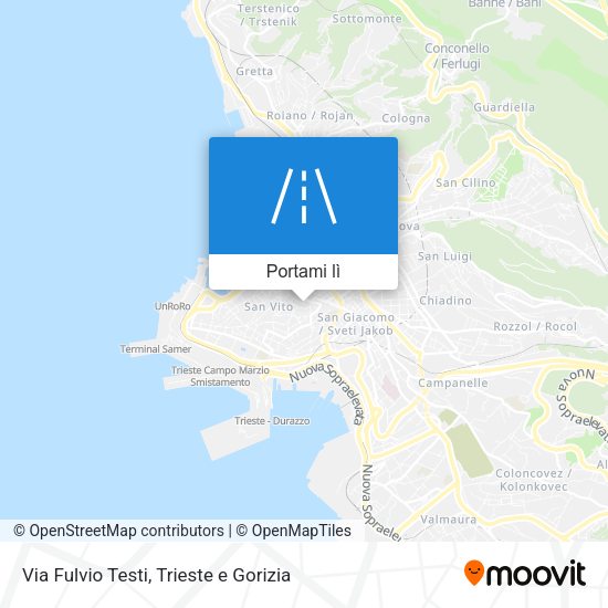 Mappa Via Fulvio Testi