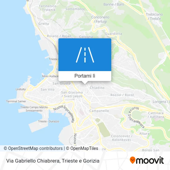 Mappa Via Gabriello Chiabrera