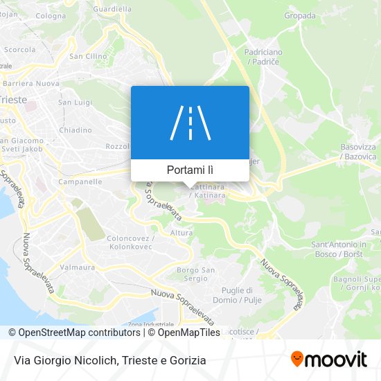 Mappa Via Giorgio Nicolich