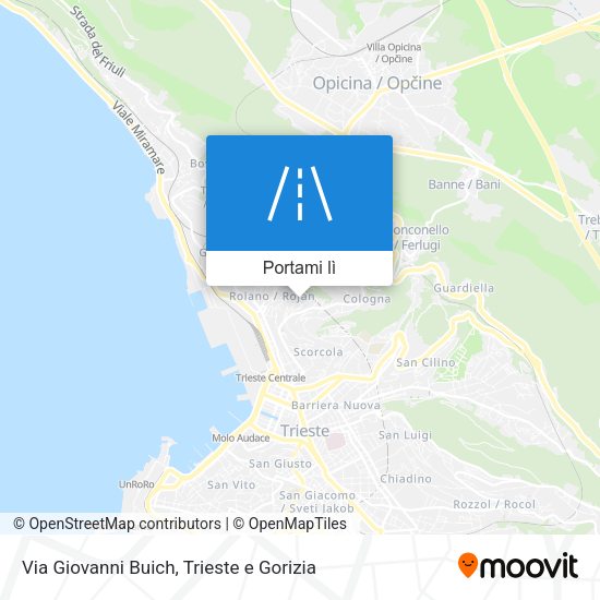 Mappa Via Giovanni Buich