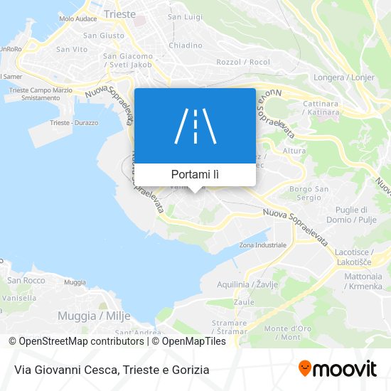 Mappa Via Giovanni Cesca