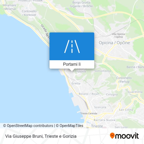 Mappa Via Giuseppe Bruni