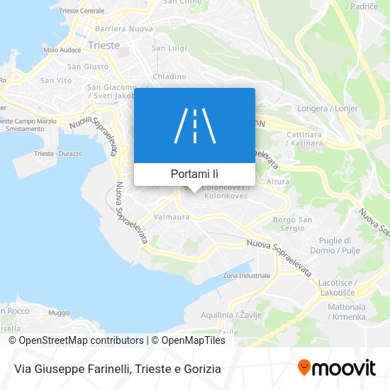 Mappa Via Giuseppe Farinelli