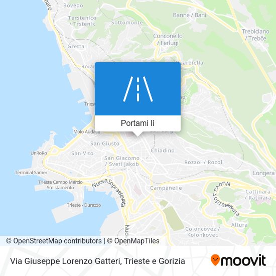 Mappa Via Giuseppe Lorenzo Gatteri