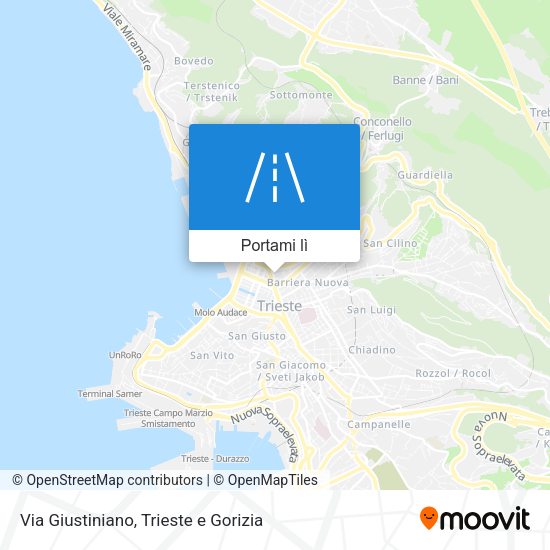 Mappa Via Giustiniano