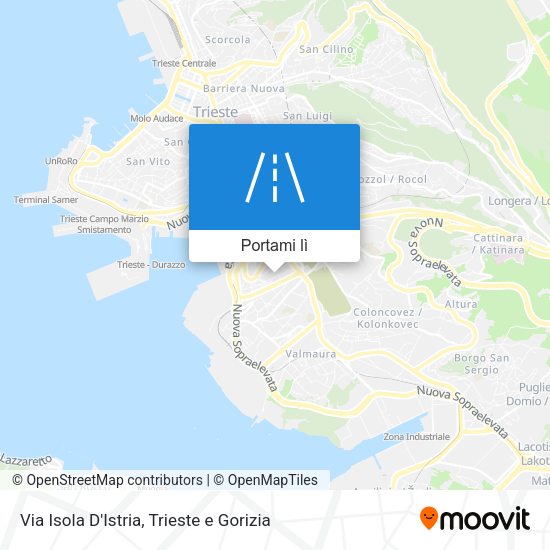 Mappa Via Isola D'Istria