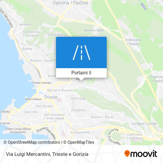 Mappa Via Luigi Mercantini