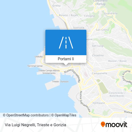 Mappa Via Luigi Negrelli