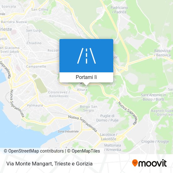 Mappa Via Monte Mangart
