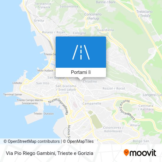 Mappa Via Pio Riego Gambini