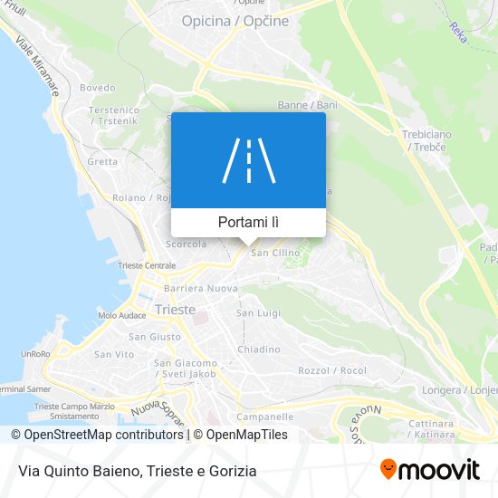 Mappa Via Quinto Baieno
