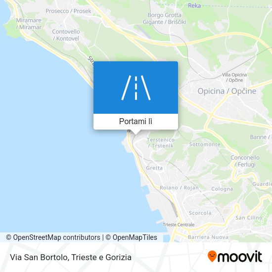 Mappa Via San Bortolo