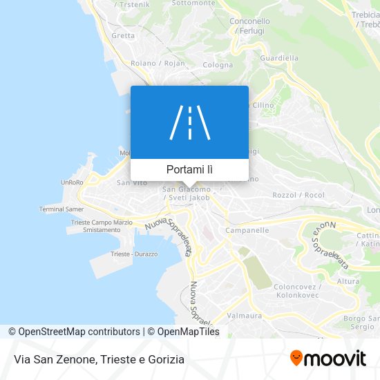 Mappa Via San Zenone
