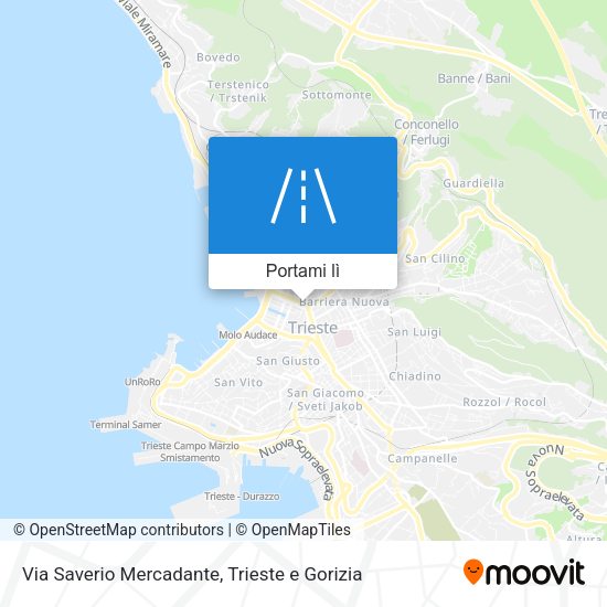 Mappa Via Saverio Mercadante