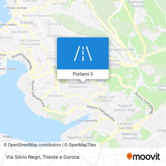 Mappa Via Silvio Negri