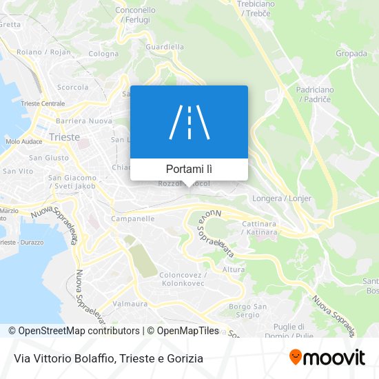 Mappa Via Vittorio Bolaffio