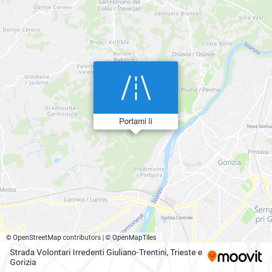 Mappa Strada Volontari Irredenti Giuliano-Trentini