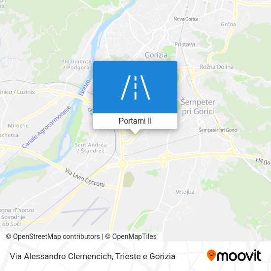 Mappa Via Alessandro Clemencich