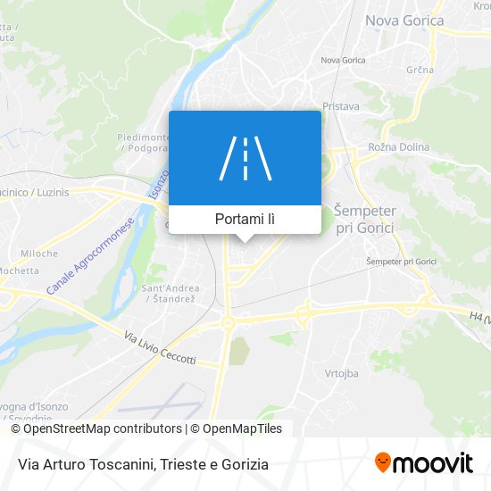 Mappa Via Arturo Toscanini