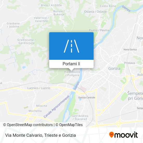 Mappa Via Monte Calvario