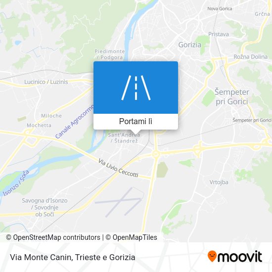 Mappa Via Monte Canin