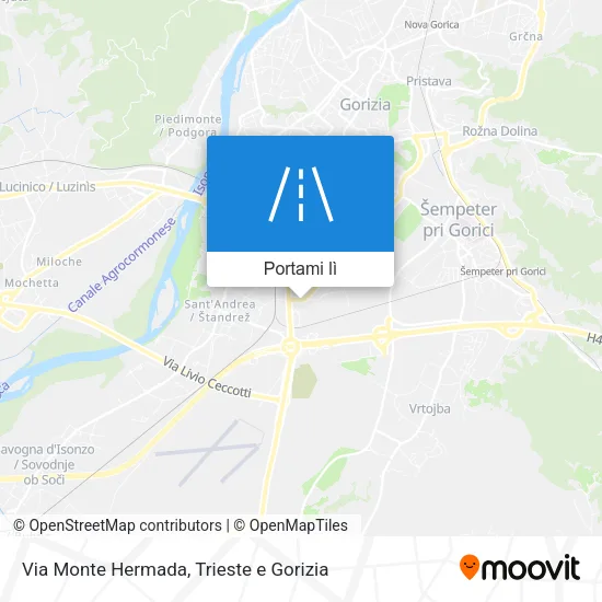 Mappa Via Monte Hermada