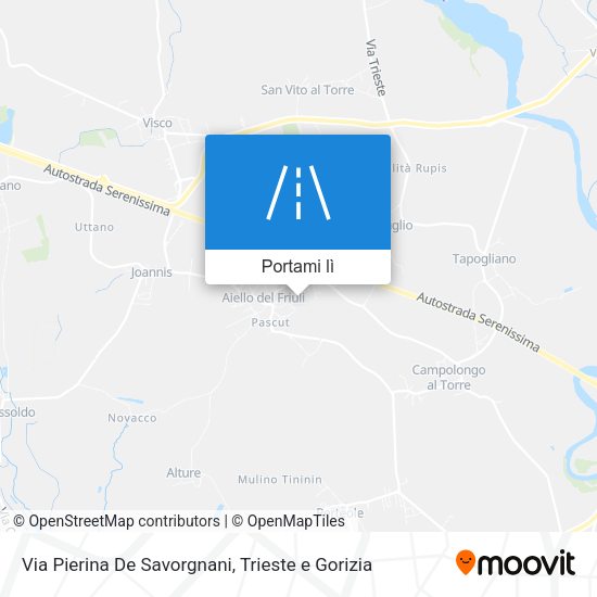 Mappa Via Pierina De Savorgnani