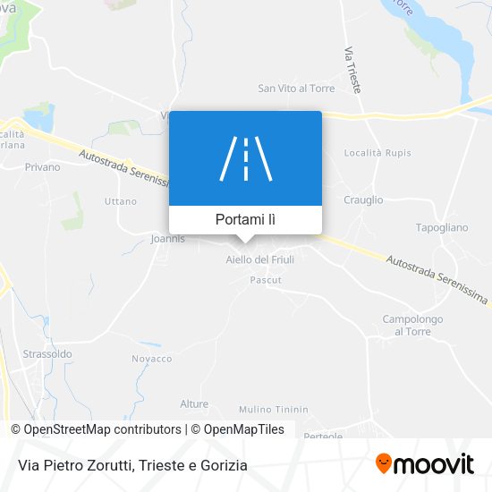 Mappa Via Pietro Zorutti