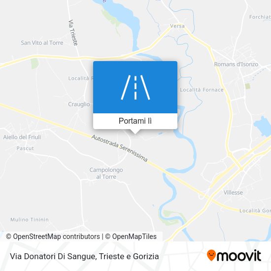 Mappa Via Donatori Di Sangue