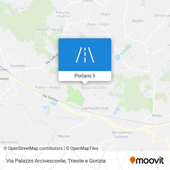 Mappa Via Palazzo Arcivescovile
