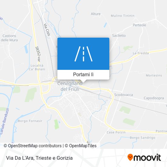Mappa Via Da L'Ara