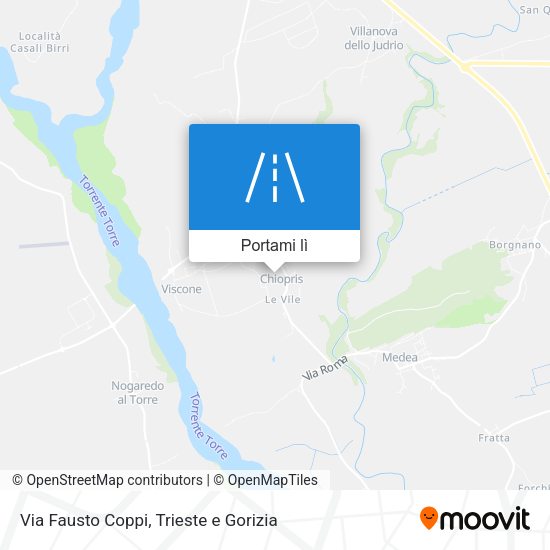 Mappa Via Fausto Coppi