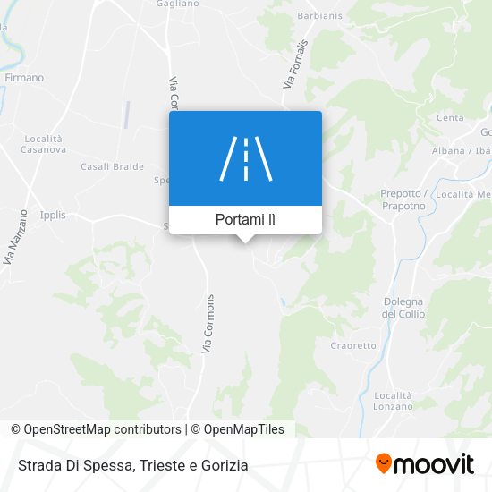 Mappa Strada Di Spessa