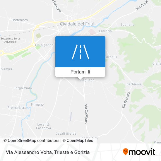 Mappa Via Alessandro Volta