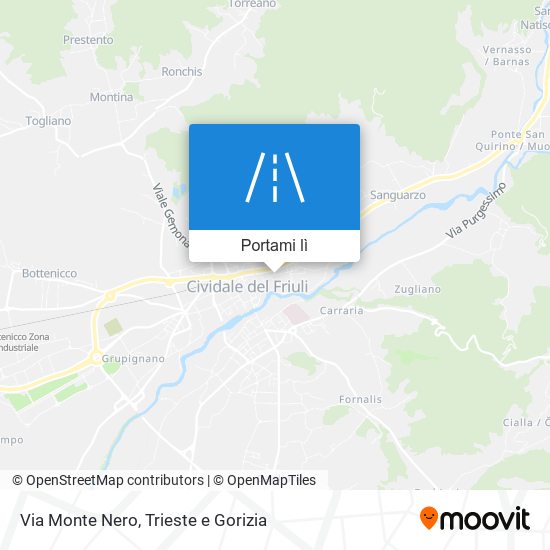 Mappa Via Monte Nero