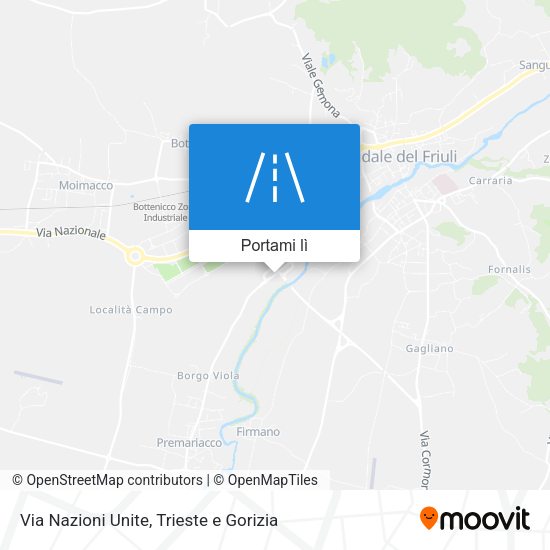 Mappa Via Nazioni Unite