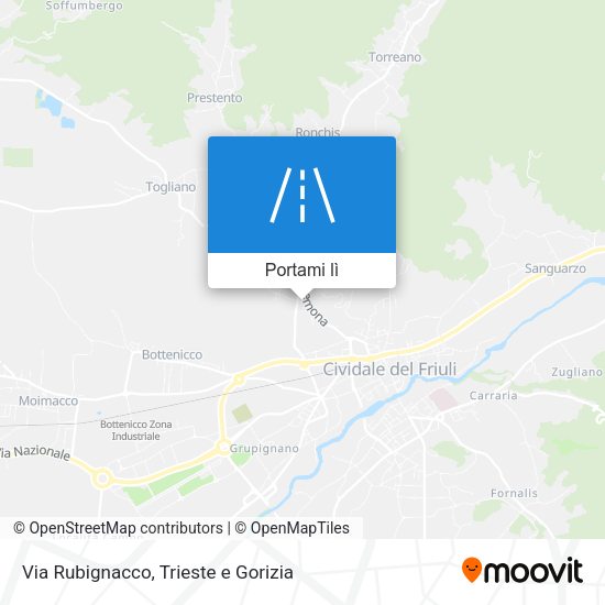 Mappa Via Rubignacco