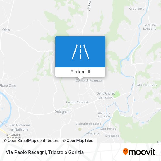 Mappa Via Paolo Racagni