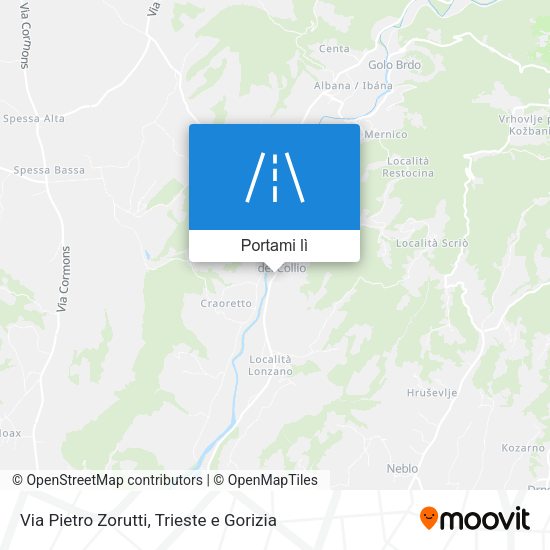 Mappa Via Pietro Zorutti