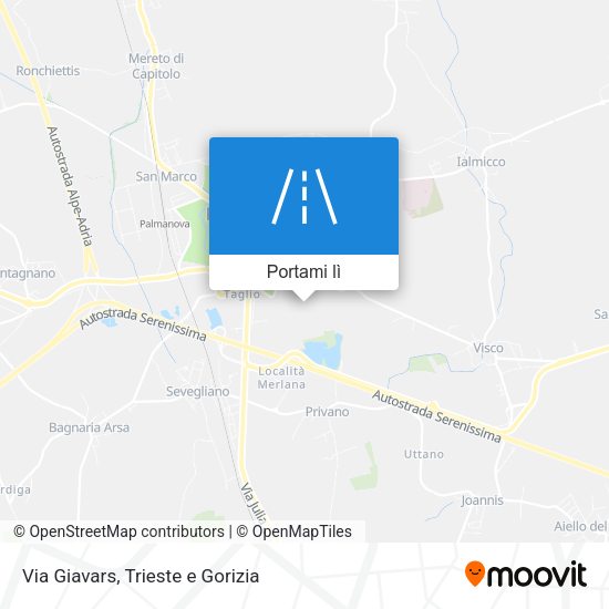 Mappa Via Giavars