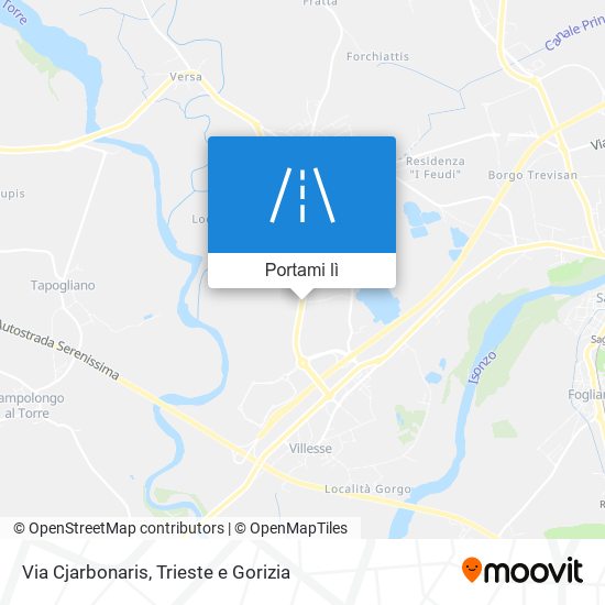 Mappa Via Cjarbonaris