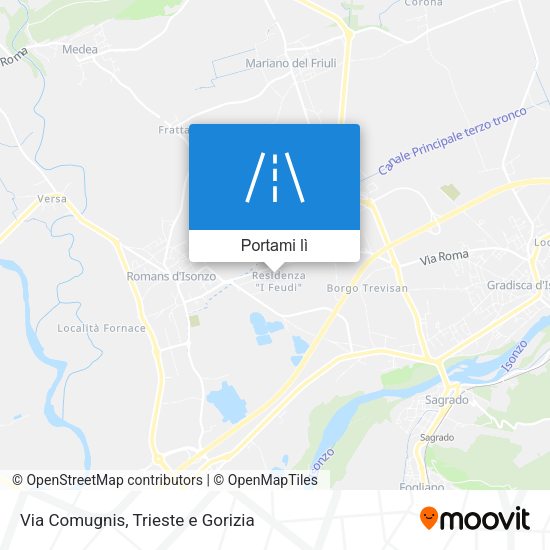 Mappa Via Comugnis